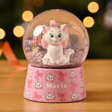 The Aristocats Marie Cat Plastic Snow Globe - Pink & White
