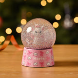 The Aristocats Marie Cat Plastic Snow Globe - Pink & White