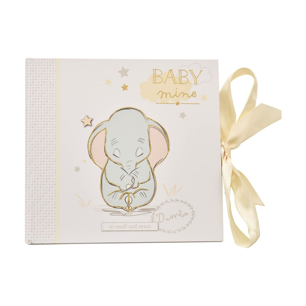 Dumbo Baby Photo Album 6 x 4in with Ribbon Ties - White
