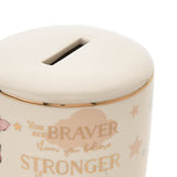 Winnie the Pooh Ceramic Money Box with Gold Rim - White