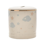 Winnie the Pooh Ceramic Money Box with Gold Rim - White