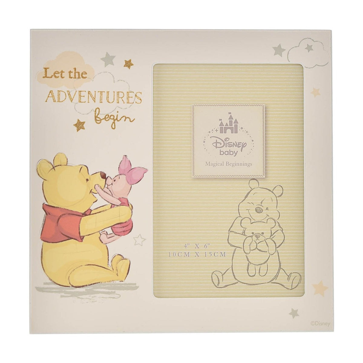 Square Winnie the Pooh Adventure Photo Frame 6 x 4in - White