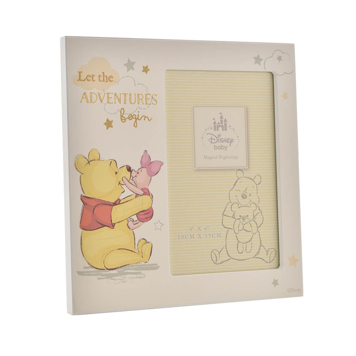 Square Winnie the Pooh Adventure Photo Frame 6 x 4in - White