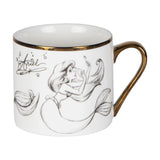 Sketched Ariel Classic Collectable Porcelain Mug - White