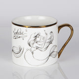 Sketched Ariel Classic Collectable Porcelain Mug - White