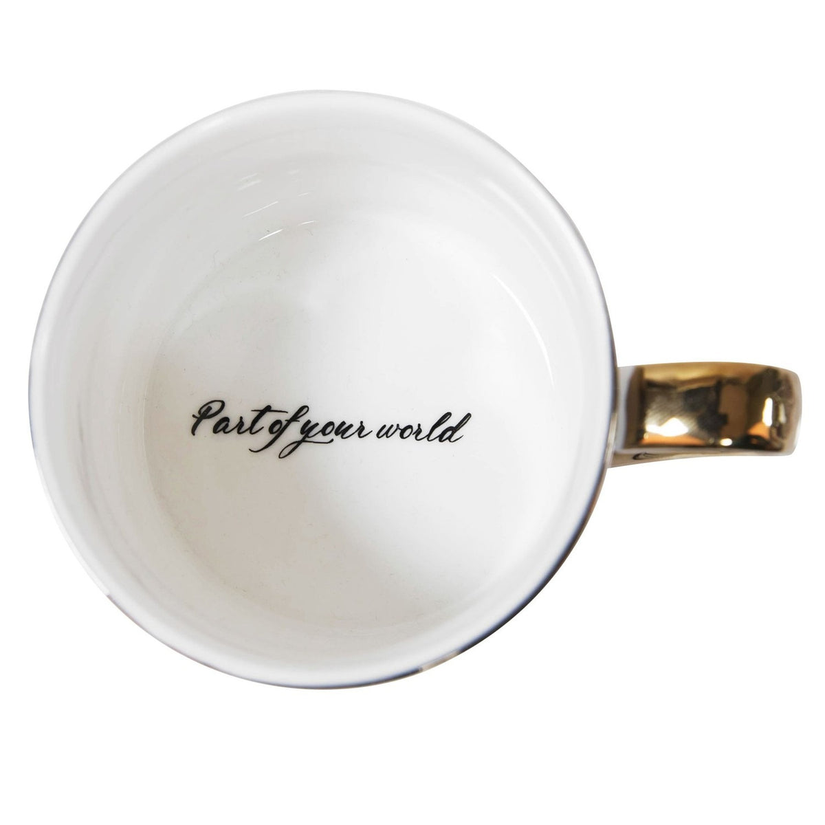 Sketched Ariel Classic Collectable Porcelain Mug - White