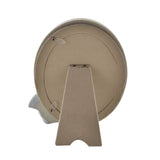 Rear view of the Dumbo Oval Freestanding Resin Photo Frame 6 x 4in in grey, showing the easel stand and open back panel on a plain white background.