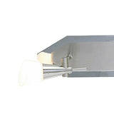 Diama 2 Light Opal Glass Flush Ceiling Light - Nickel & Polished Chrome