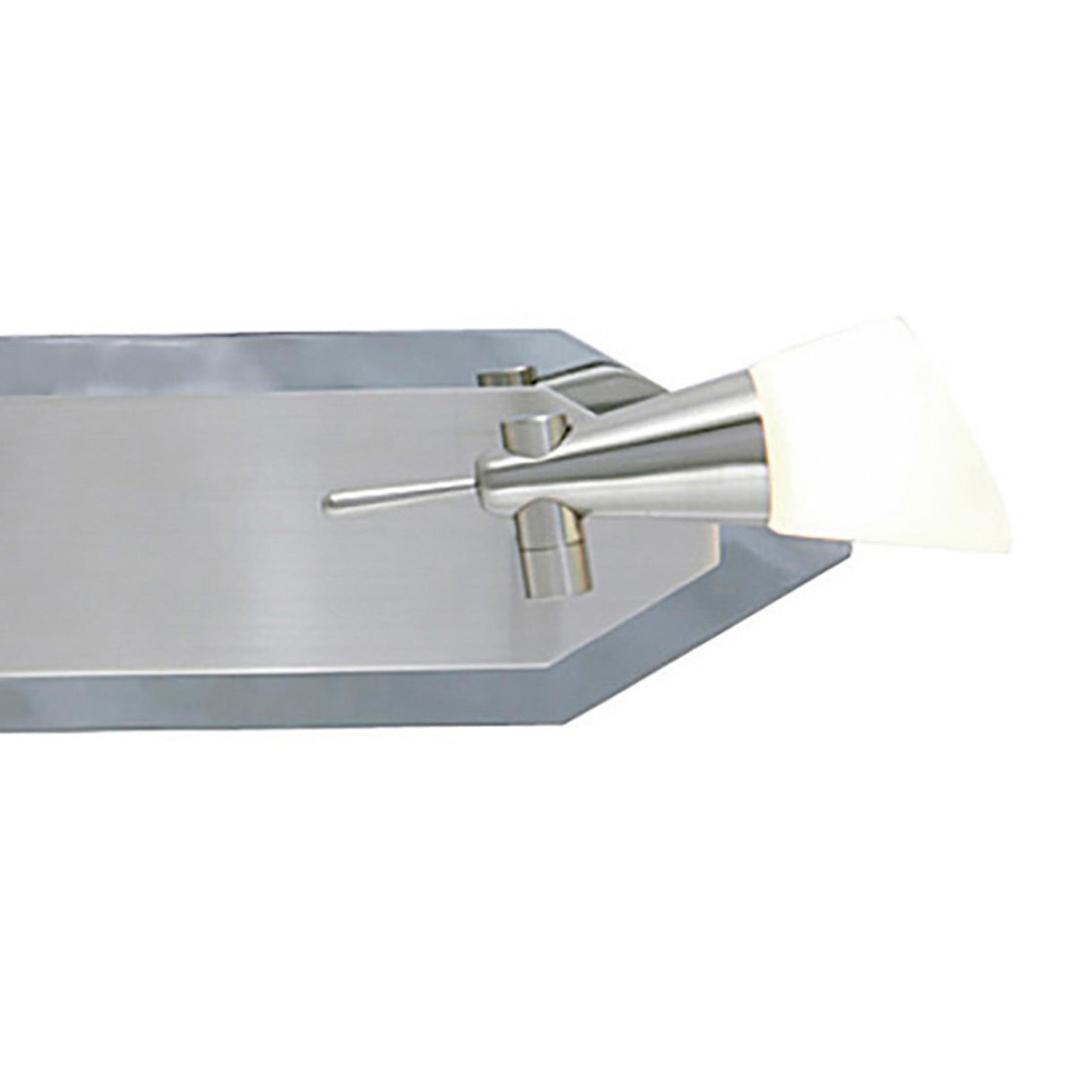 Diama 2 Light Opal Glass Flush Ceiling Light - Nickel & Polished Chrome