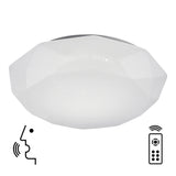 Diamante Large Smart CCT Dimmable LED Flush Ceiling Light With Remote Control & App & Voice Control - White