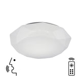Diamante Large Smart CCT Dimmable LED Flush Ceiling Light With Remote Control & App & Voice Control - White