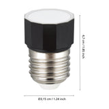 Dimmable LED bulb with E27 screw cap, faceted black head and white glass diffuser face, shown with size labels 4.7cm height and 3.15cm diameter on a white background.