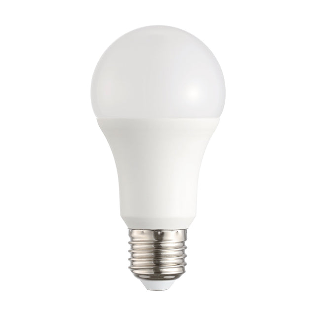 Dimmable LED GLS bulb with a frosted white globe, tapered neck, and silver E27 screw cap, shown on a plain white background, cool white, 1521lm.