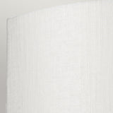 Close-up of an off-white textured fabric with visible vertical lines, echoing the minimalist design featured in the Cooper Large Curved Wall Light - Polished Chrome. The subtle, smooth pattern resembles a faux silk shade, ideal for interior decor elements like curtains or upholstery.