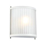 Corona 1 Light Wall Light - White Satin Painted/ Polished Nickel