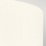 Close-up of a fabric with a cream-colored, textured surface reminiscent of the ivory shade seen in the Fletcher 26" Flush - Aged Brass. The fabric is draped, displaying an edge with a slight curve against a light gray background.