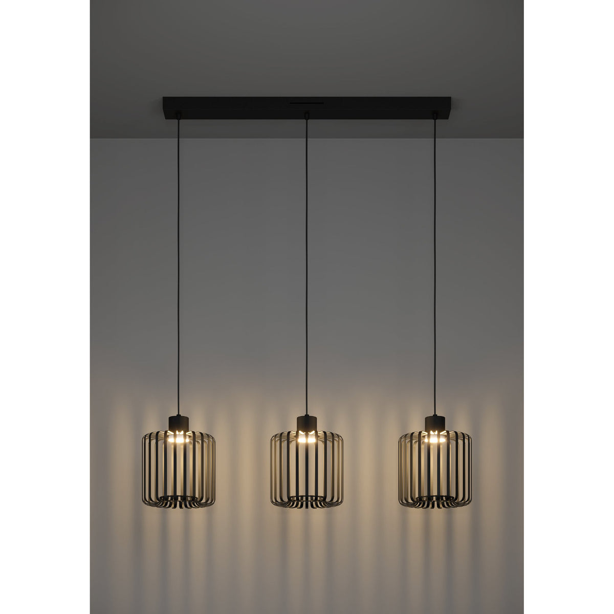 Dosmorne Smart Colour Changing Linear Pendant Light - Black