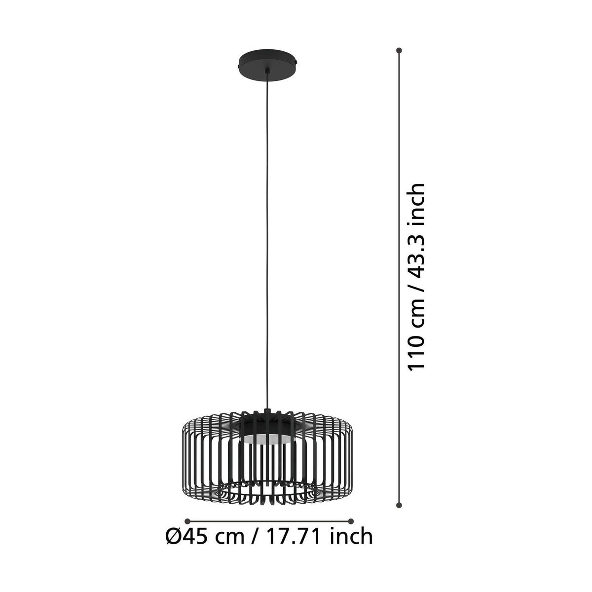 Dosmorne Smart Colour Changing Pendant Light - Black