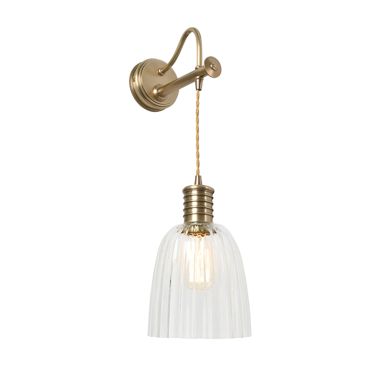 Douille 1 Light Wall Light - Aged Brass