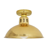 Dovrin Brass Dome Flush Ceiling Light IP65