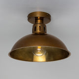 Dovrin Brass Dome Flush Ceiling Light IP65