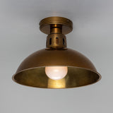 Dovrin Brass Dome Flush Ceiling Light IP65