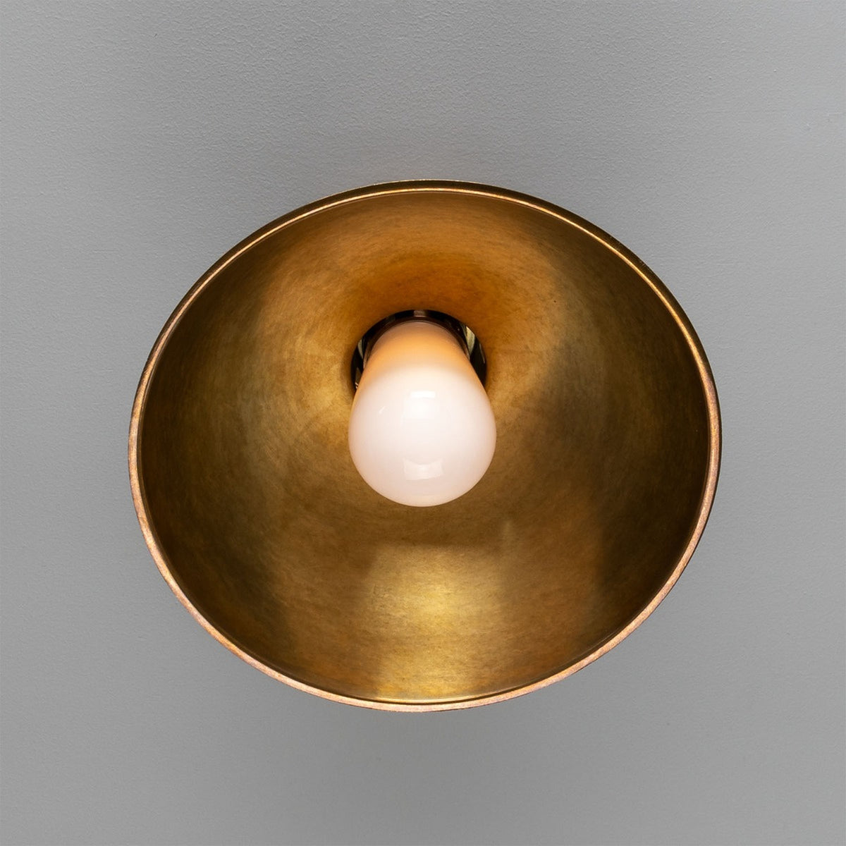 Dovrin Brass Dome Flush Ceiling Light IP65