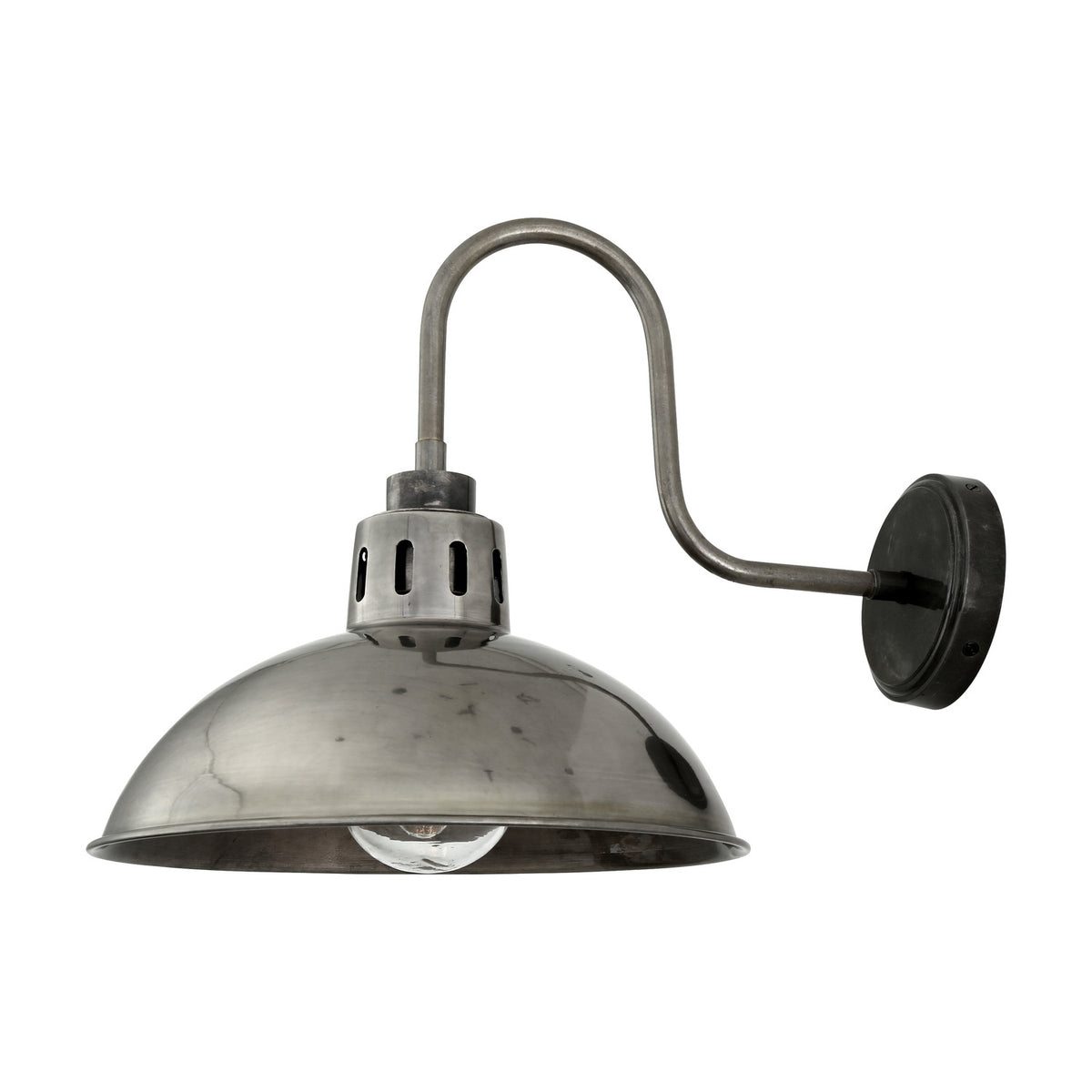 Dovrin Brass Swan Neck Wall Light IP65