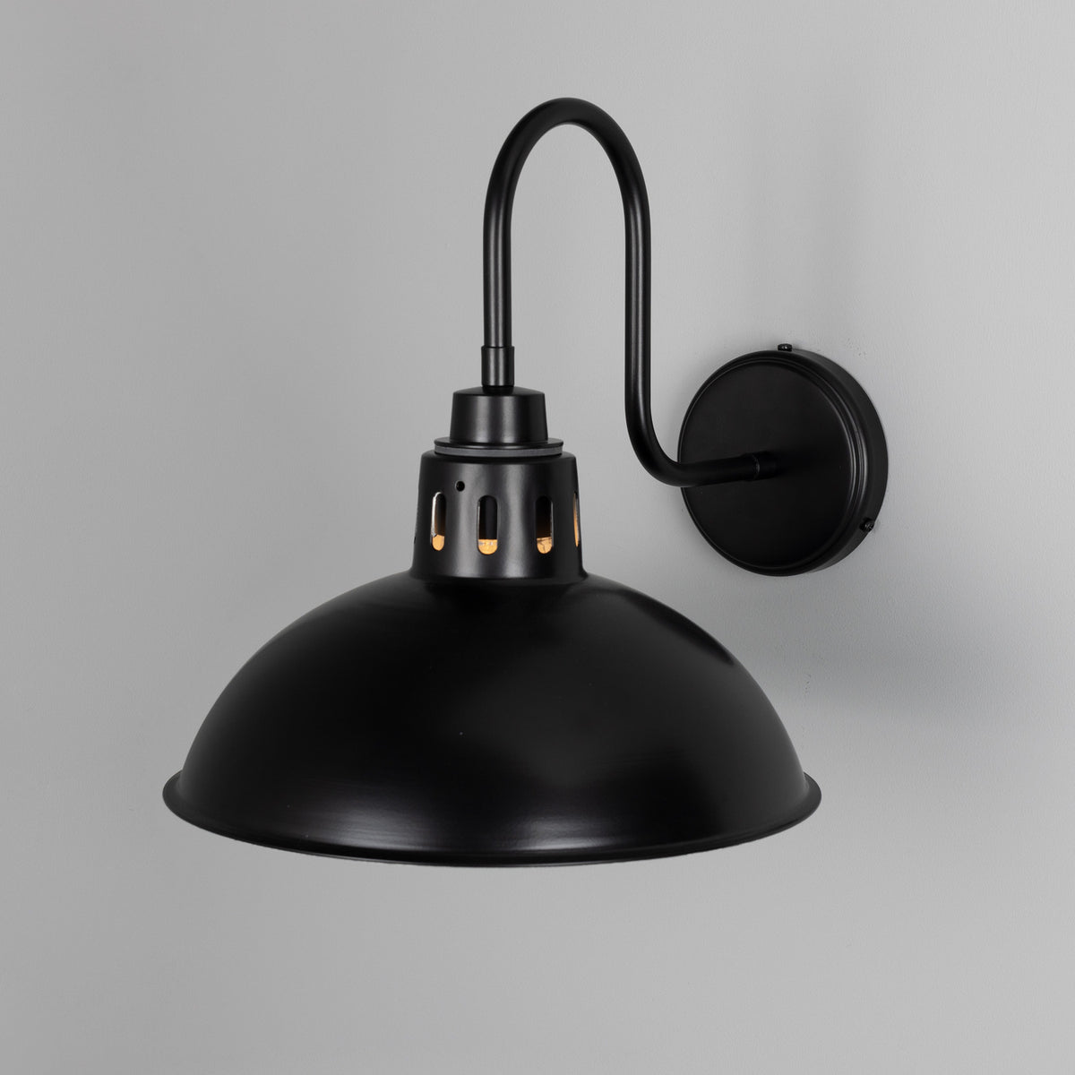 Dovrin Brass Swan Neck Wall Light IP65