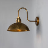 Dovrin Brass Swan Neck Wall Light IP65