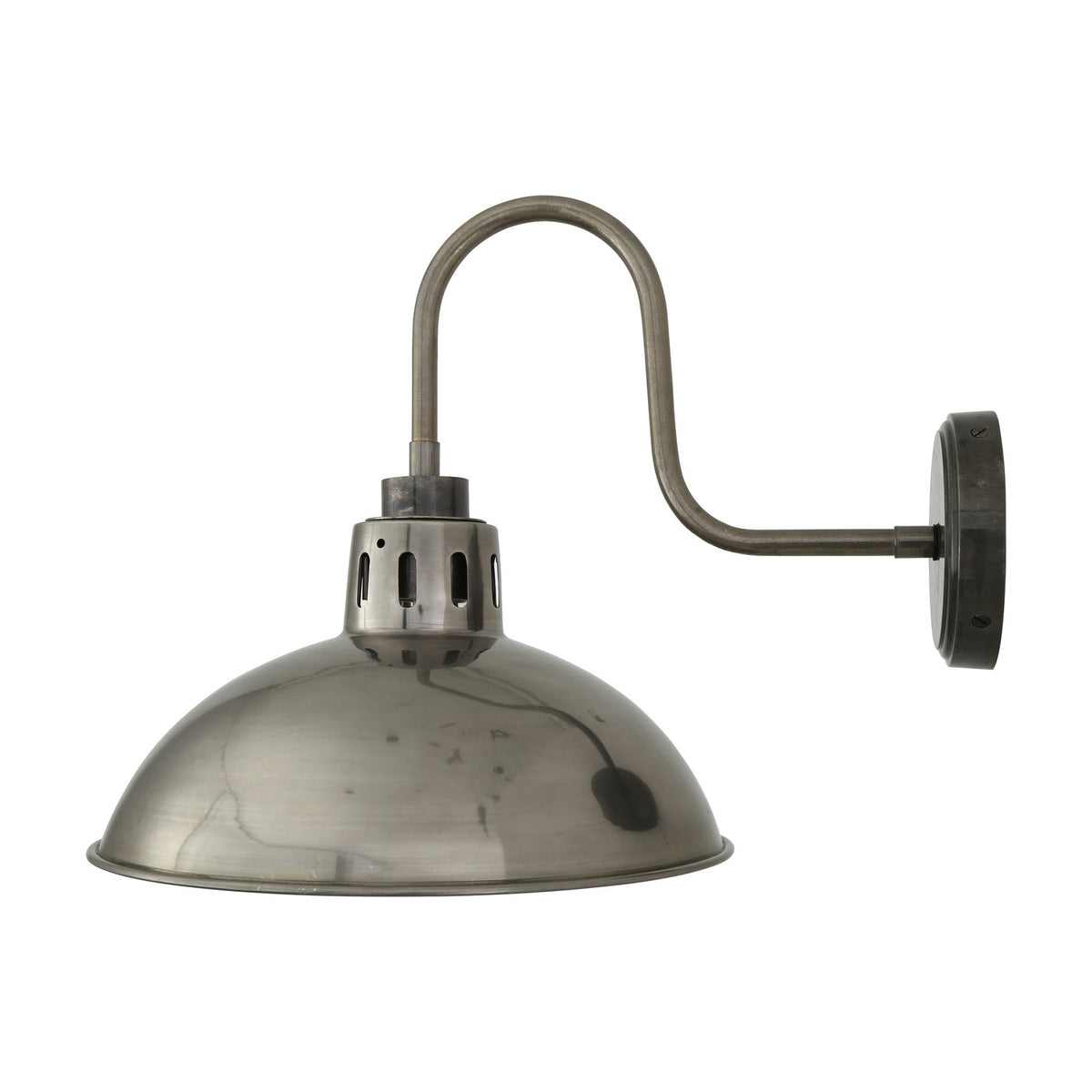 Dovrin Brass Swan Neck Wall Light IP65