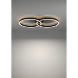 Dralena LED Flush Ceiling Light 19.5W 6.5cm - Black