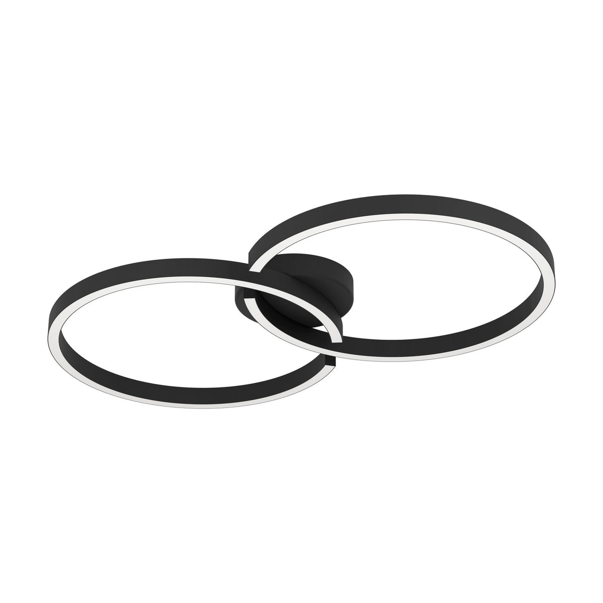 Dralena LED Flush Ceiling Light 19.5W 6.5cm - Black