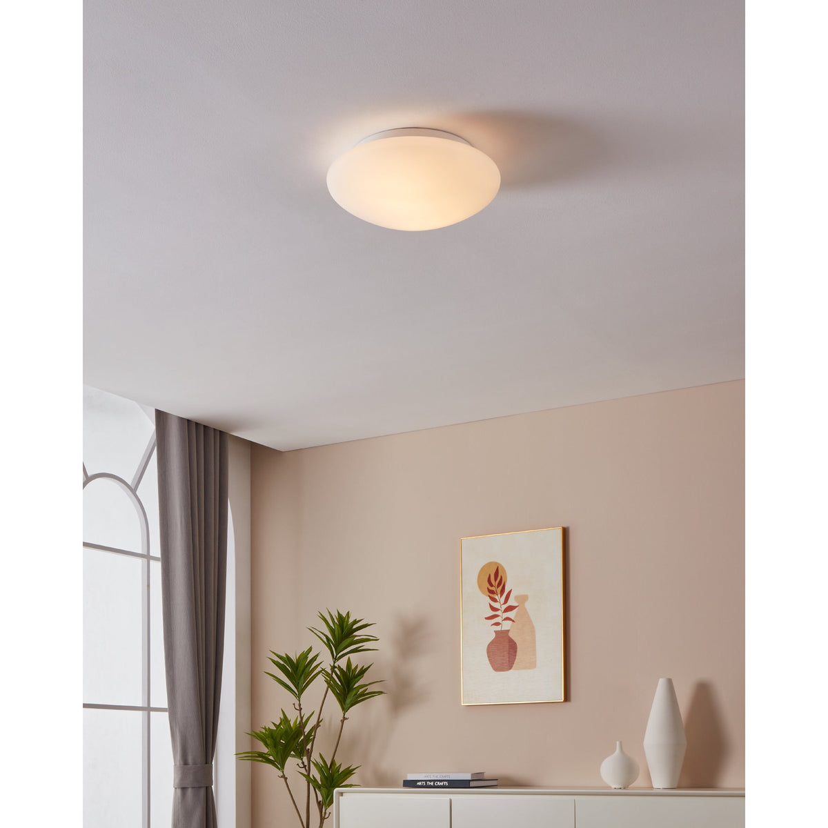 Drasmena 2 Light Flush Ceiling Light - White