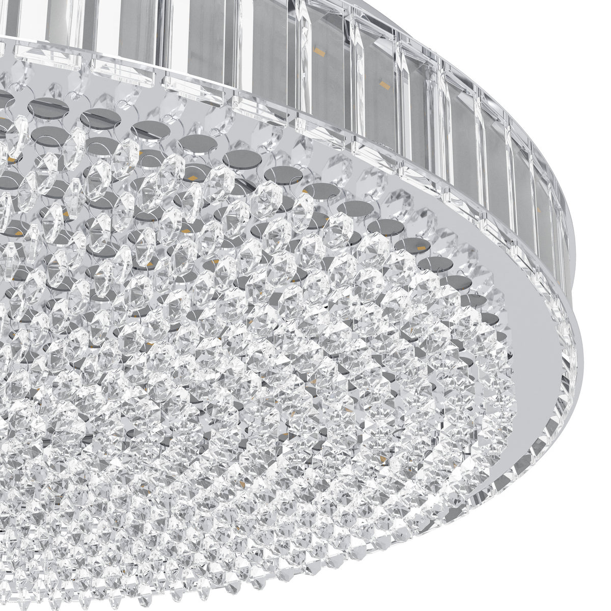 Drasvessa LED Flush Ceiling Light 60.5cm - Chrome