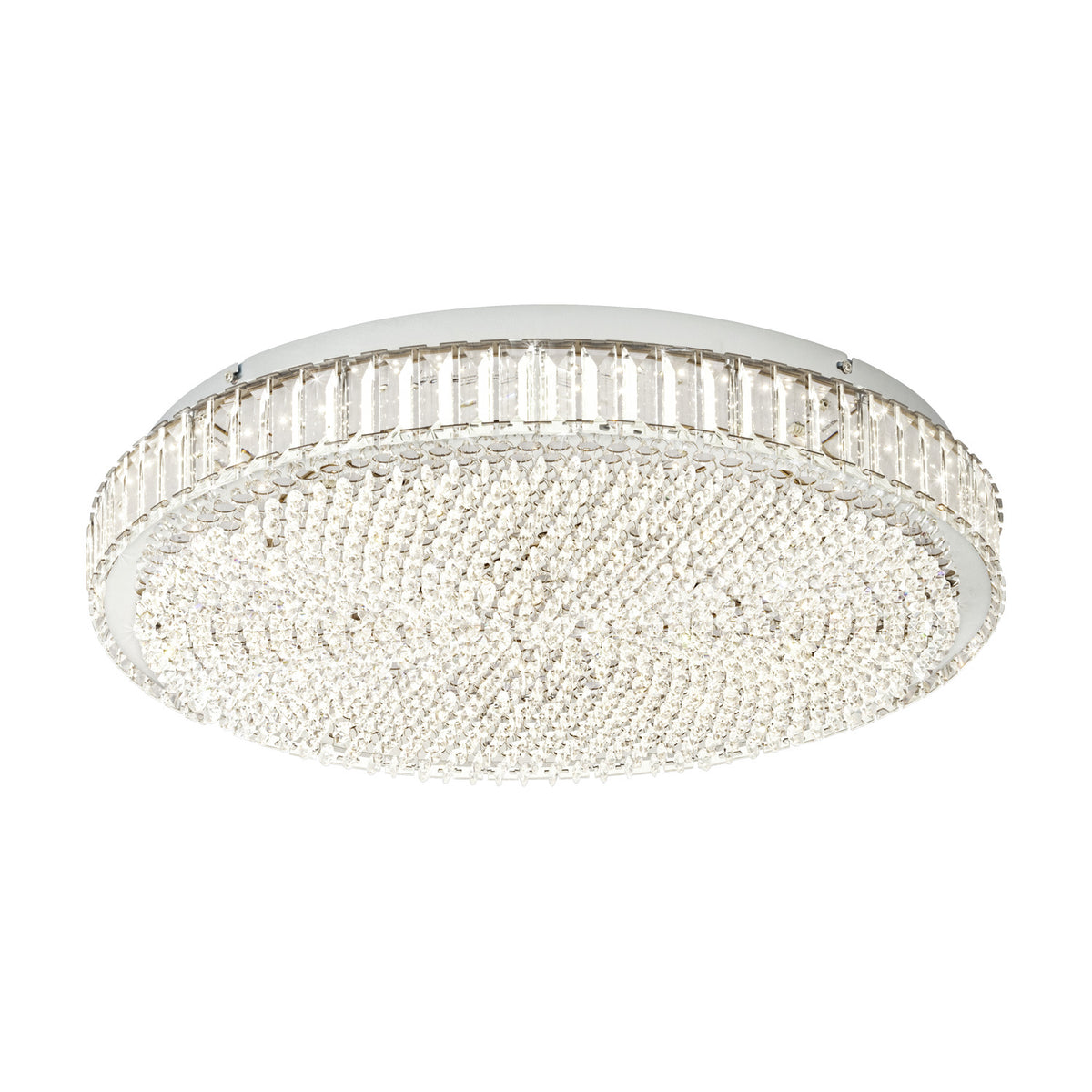 Drasvessa LED Flush Ceiling Light 60.5cm - Chrome