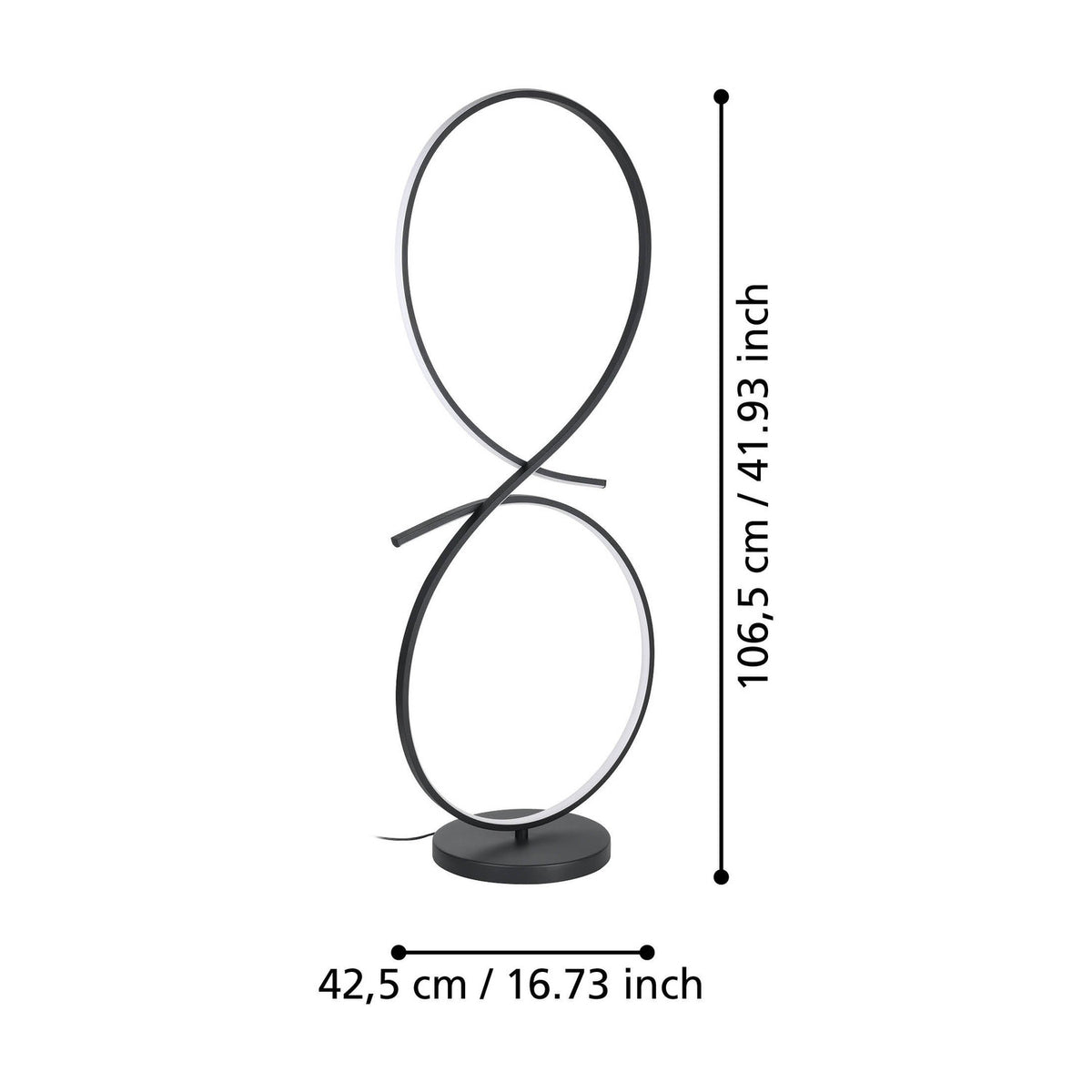 Drelvanne LED Floor Lamp - Black