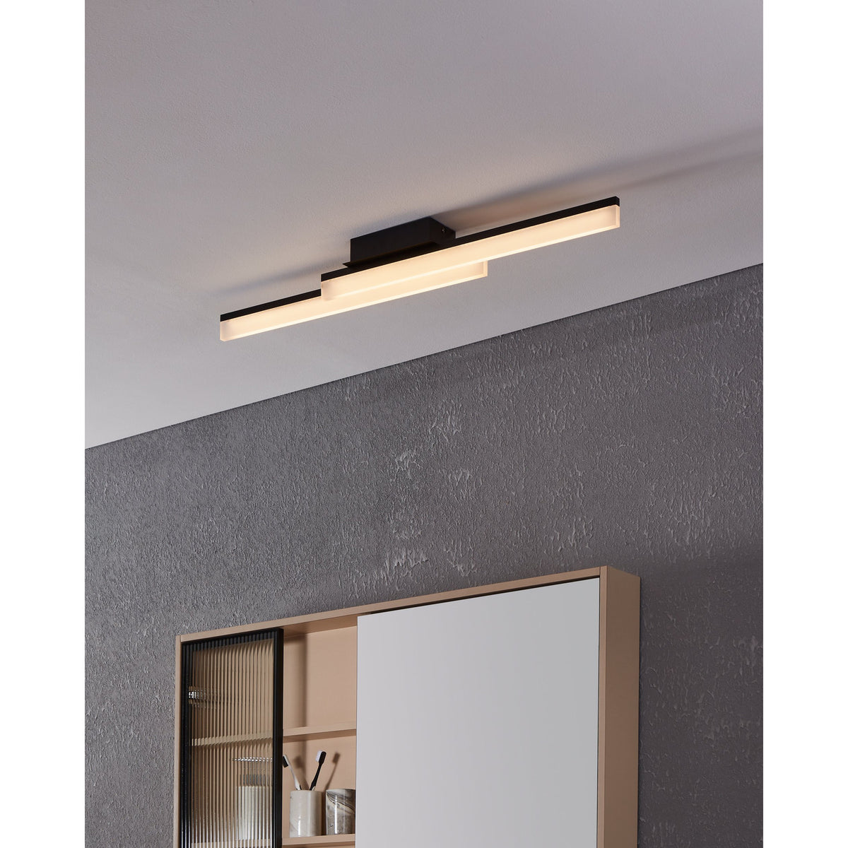 Drenvenne LED Bathroom Ceiling Light - Black