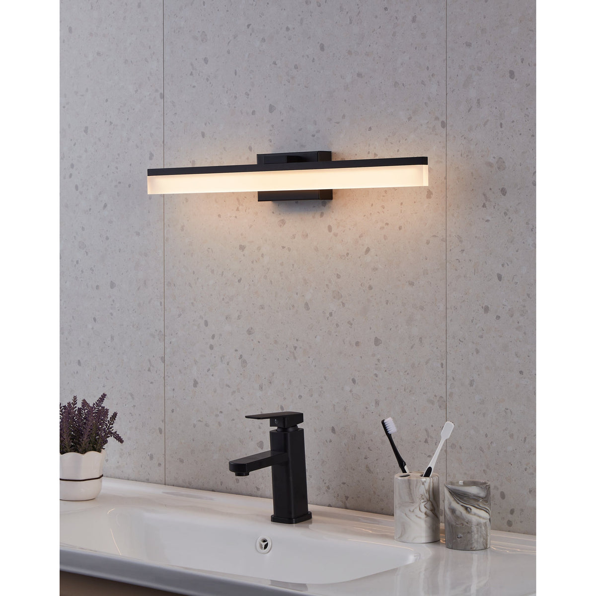 Drenvenne LED Bathroom Wall Light - Black