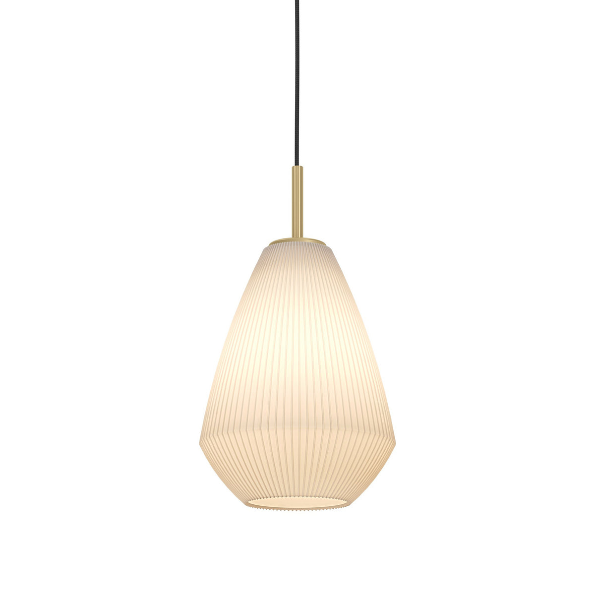 Dresessa Glass Pendant Light - Brushed Brass