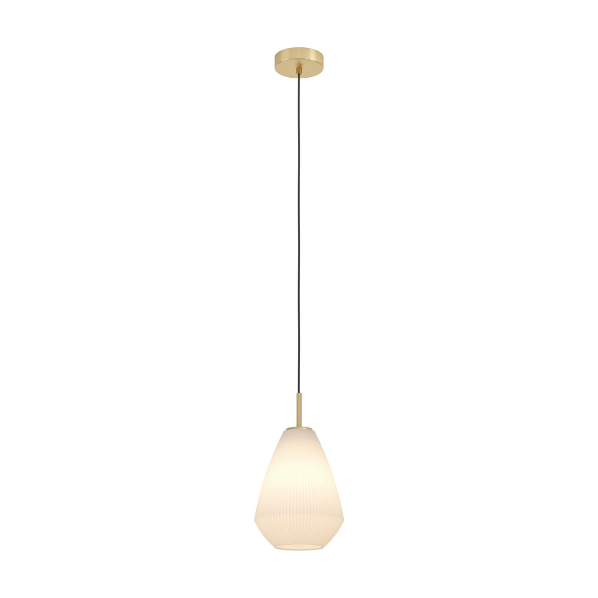 Dresessa Glass Pendant Light - Brushed Brass