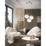 Drilvenne Glass Pendant Light 30cm - Satin Nickel