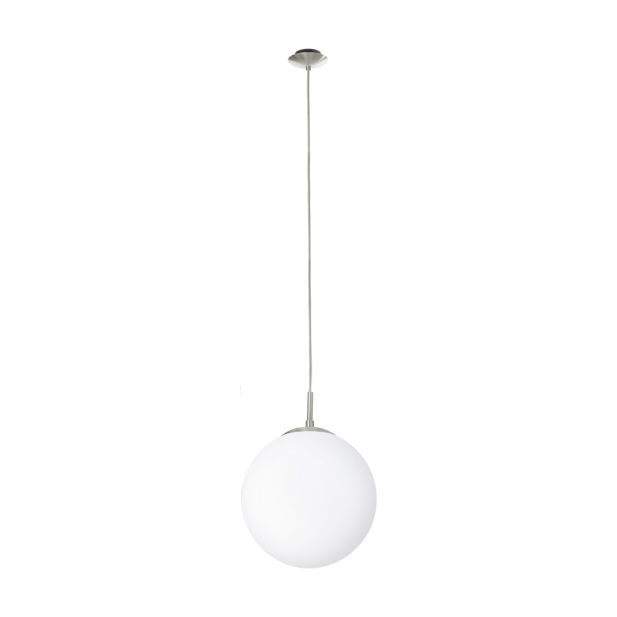 Drilvenne Glass Pendant Light 30cm - Satin Nickel