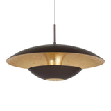 Dronvelle Pendant Light - Brown & Gold