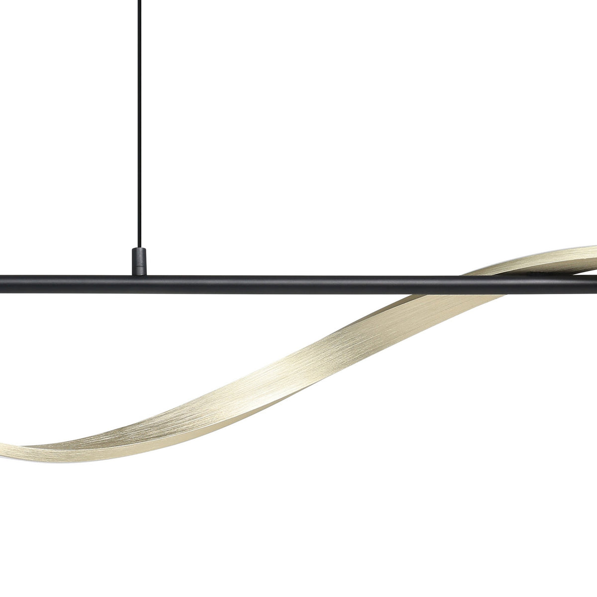 Drosmine Pendant Light - Black & Brushed Brass