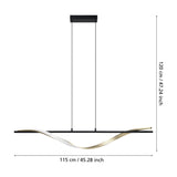Drosmine Pendant Light - Black & Brushed Brass