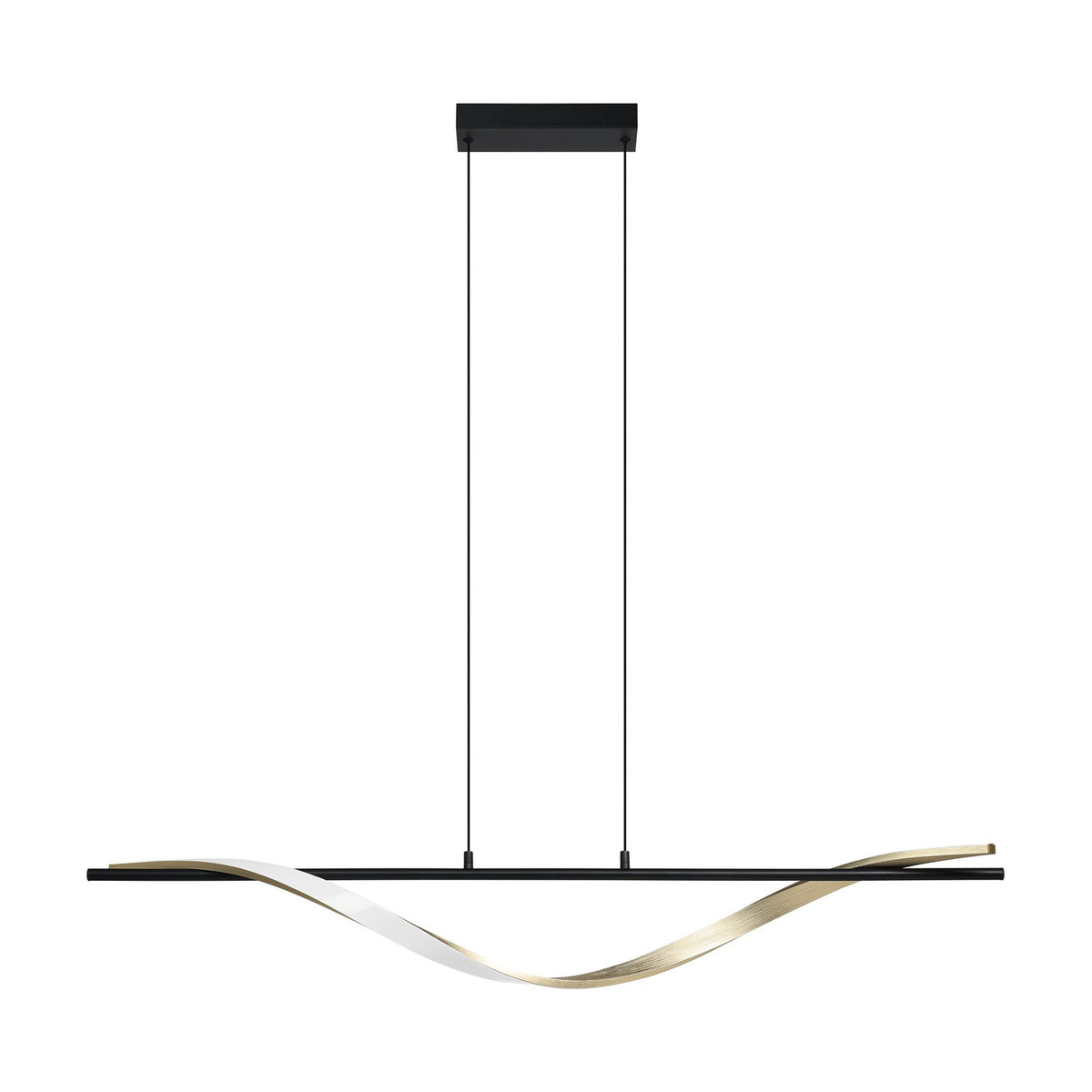 Drosmine Pendant Light - Black & Brushed Brass