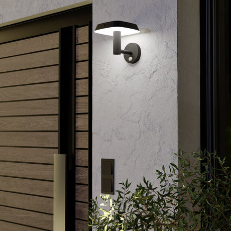 Drosvora Solar Wall Light with Motion Sensor - Black & White