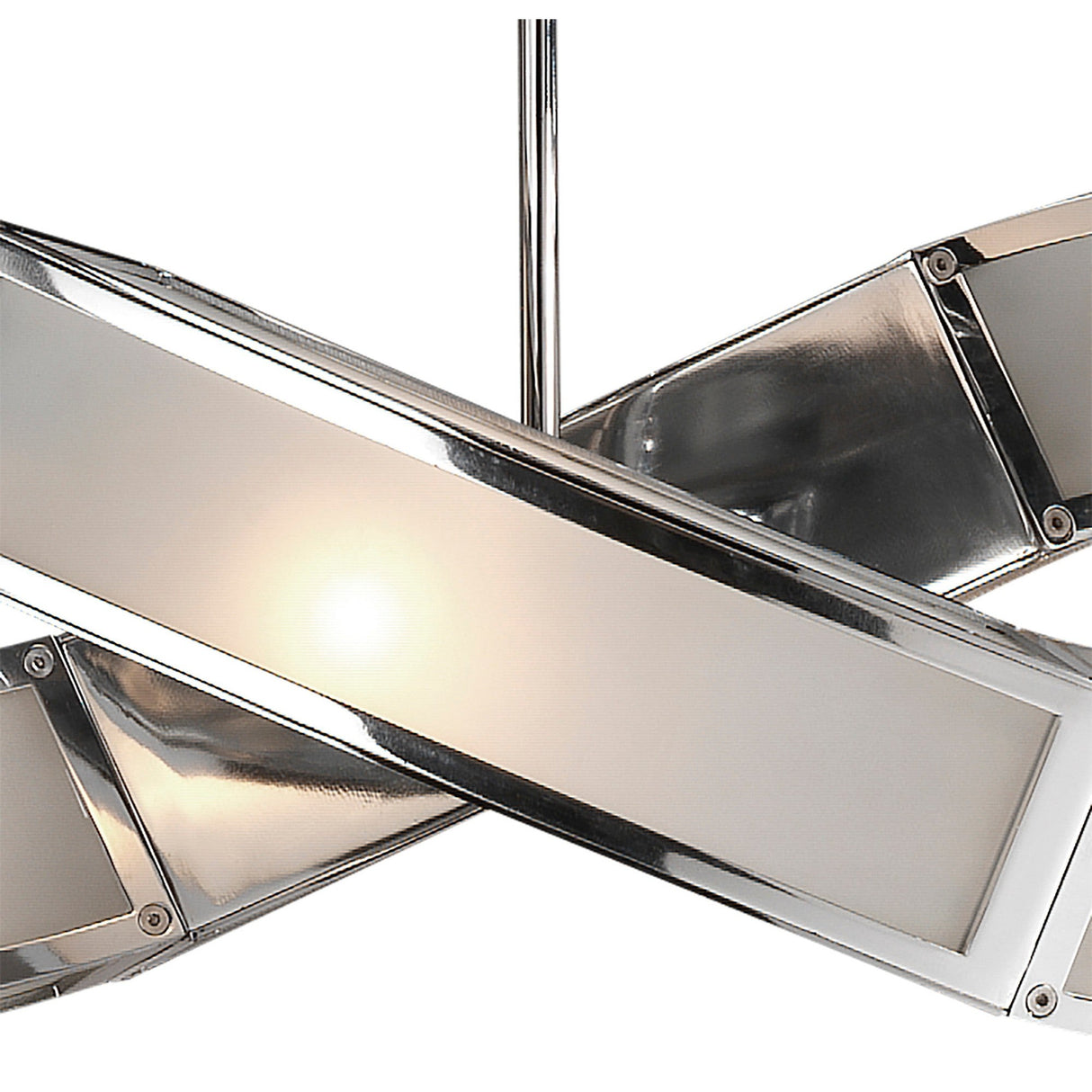 Duna 81cm 6 Light Linear Suspension Light - Polished Chrome & White