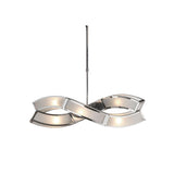 Duna 81cm 6 Light Linear Suspension Light - Polished Chrome & White